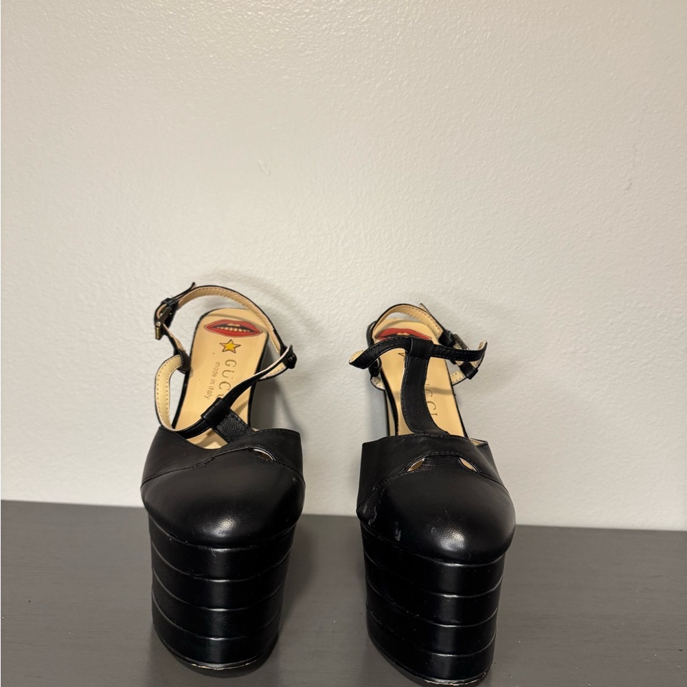 Gucci Leather Platform Pump, Black - Picture 5 of 12
